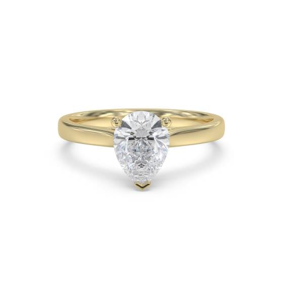 1.05ct SI2/G Classic Pear Diamond Engagement Ring