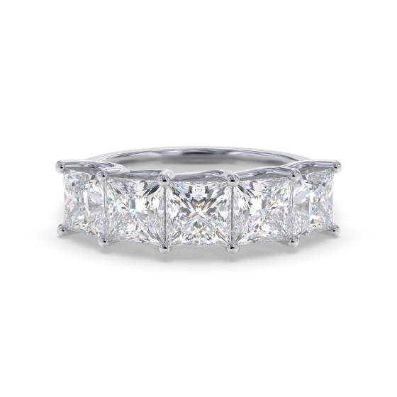 0.50ct SI2/G Princess Diamond 5 Stone Ring