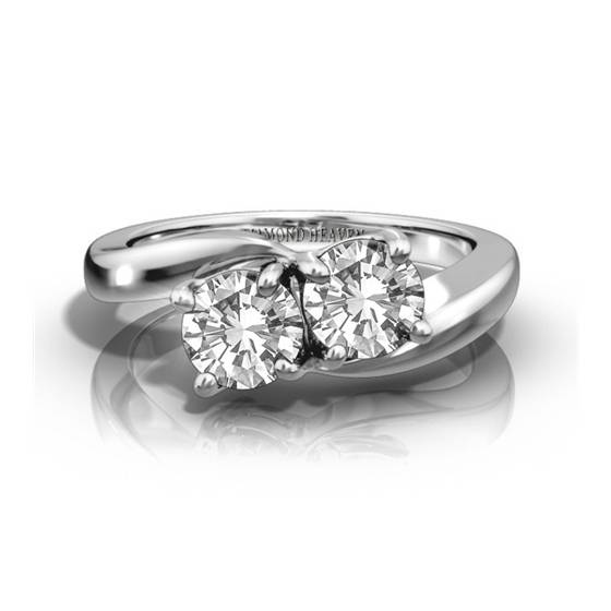 1.60ct VS2/H Two Stone Round Diamond Ring
