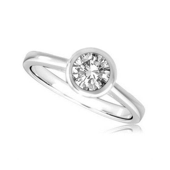 0.70ct SI2/H Round Diamond Solitaire Ring