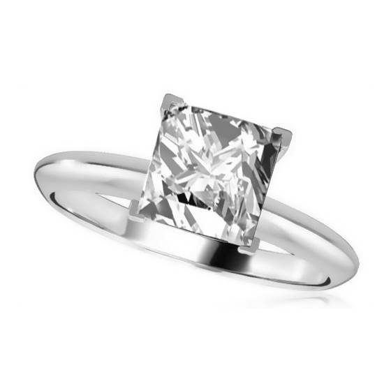 0.50ct VS1/F Knife Edge Princess Diamond Engagement Ring