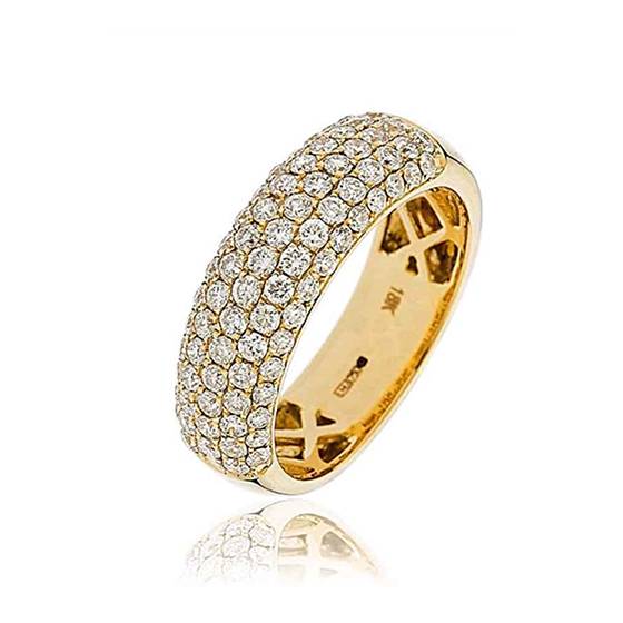 1.00ct VS/F-G Elegant Round Diamond Multi Row Dress Ring