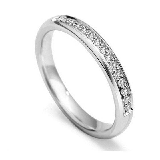 0.15ct VS1/E-F 3mm Round Diamond 40% Wedding Ring