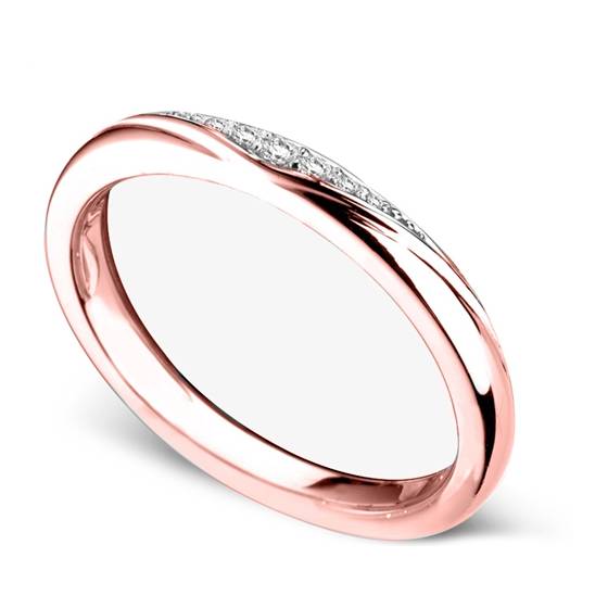 0.05ct VS/E-F 2.5mm Shaped Diamond Wedding Ring