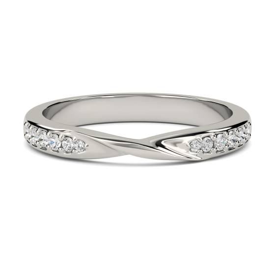 0.25ct VS/E-F 3mm Shaped Wedding Ring