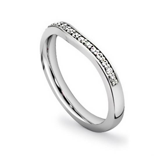 0.10ct VS1/F Round Diamond Shaped Wedding Band