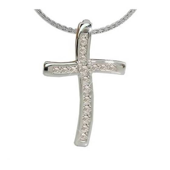 0.35ct SI/F-G Round Diamond Cross Pendant