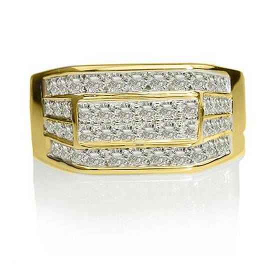 1.02ct VS/E-F Round Diamond Mens Ring