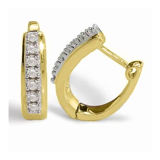 0.42ct SI/F-G Round Diamond Hoop Earrings