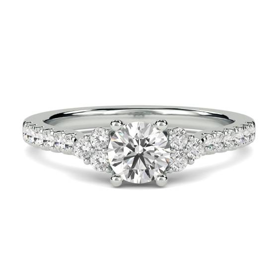 0.80ct VS/F-G Round Diamond Cluster Ring