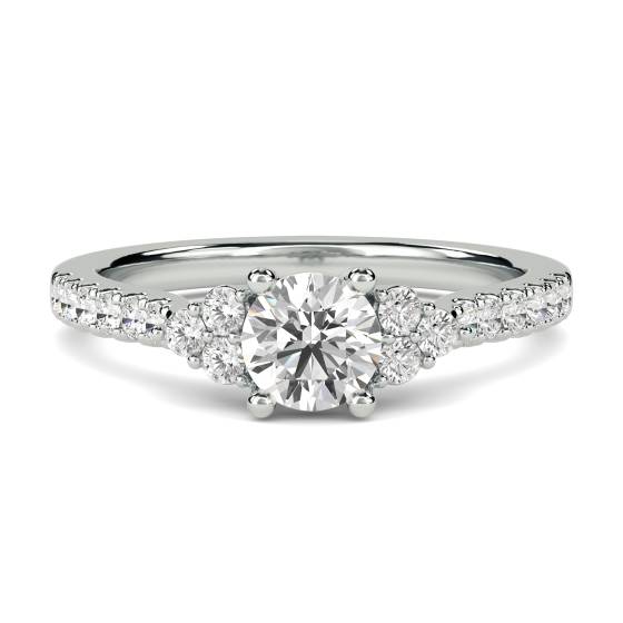 0.80ct VS/F-G Round Diamond Cluster Ring