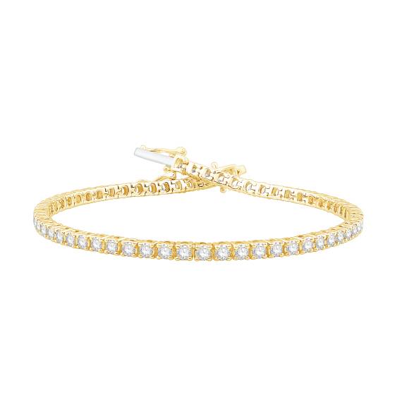 3.00ct VS/E-F 7.25Inches Round Diamond Set Bracelet