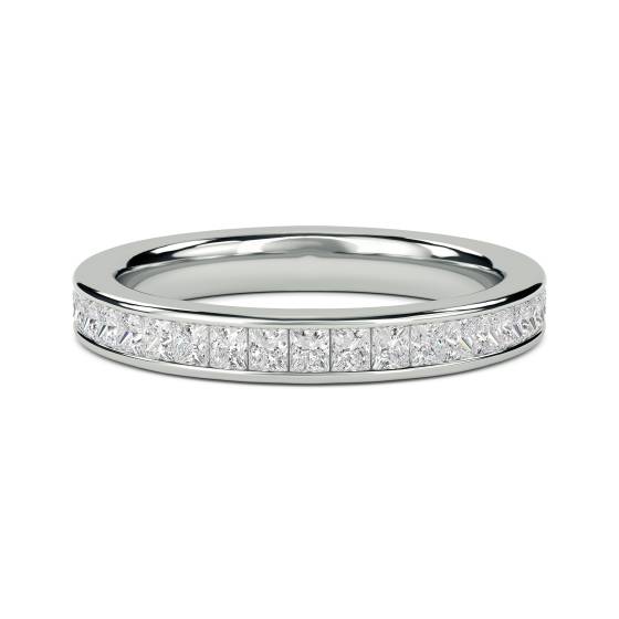 1.50ct VS/E-F Princess Diamond Half Eternity Ring