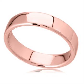 Slight Court with Flat Edge Wedding Ring - Light weight, 6mm width