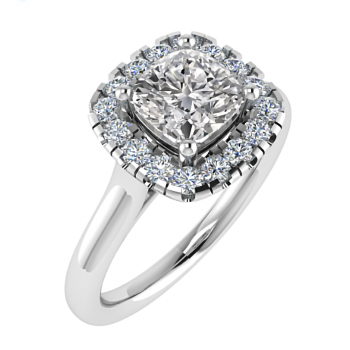 Twisted cushion store halo engagement ring