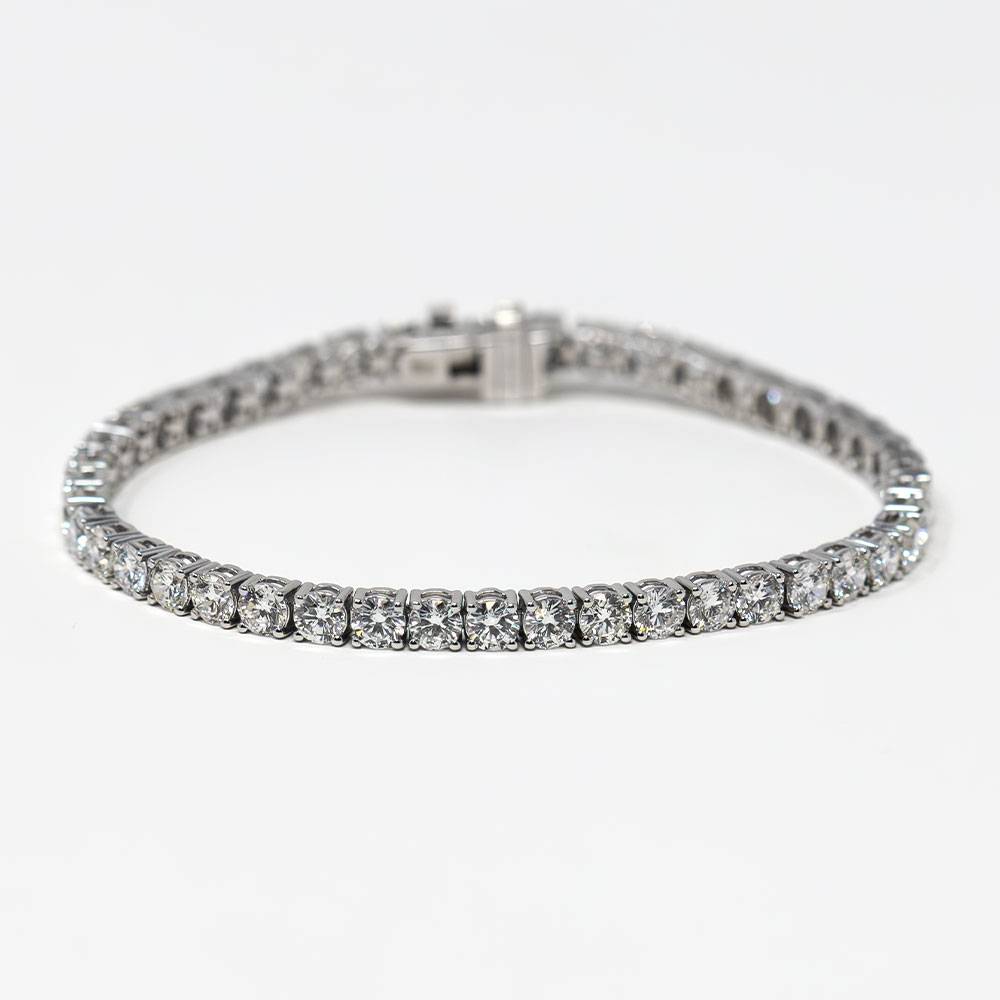 LAB GROWN 2.15ctVVS/DE Round Diamond Tennis Bracelet