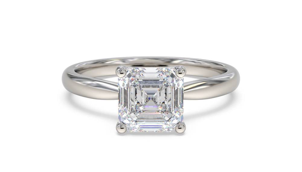Asscher Diamond Engagement Ring P