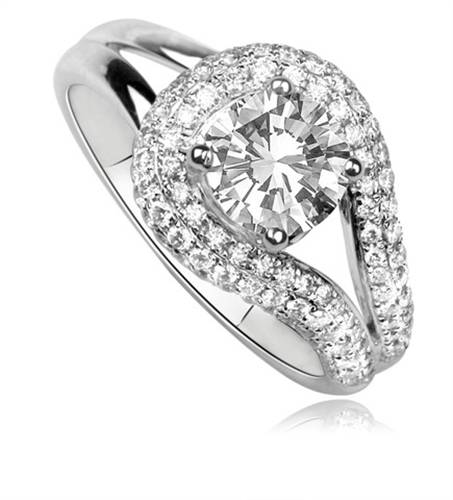 Modern Vintage Round Diamond Ring - Diamond Heaven