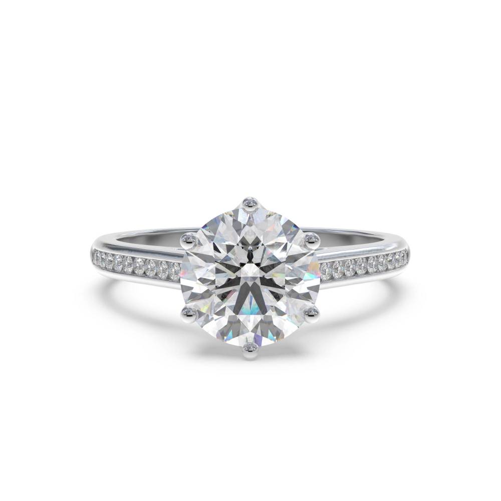 Shoulder Set Diamond Engagement Ring W