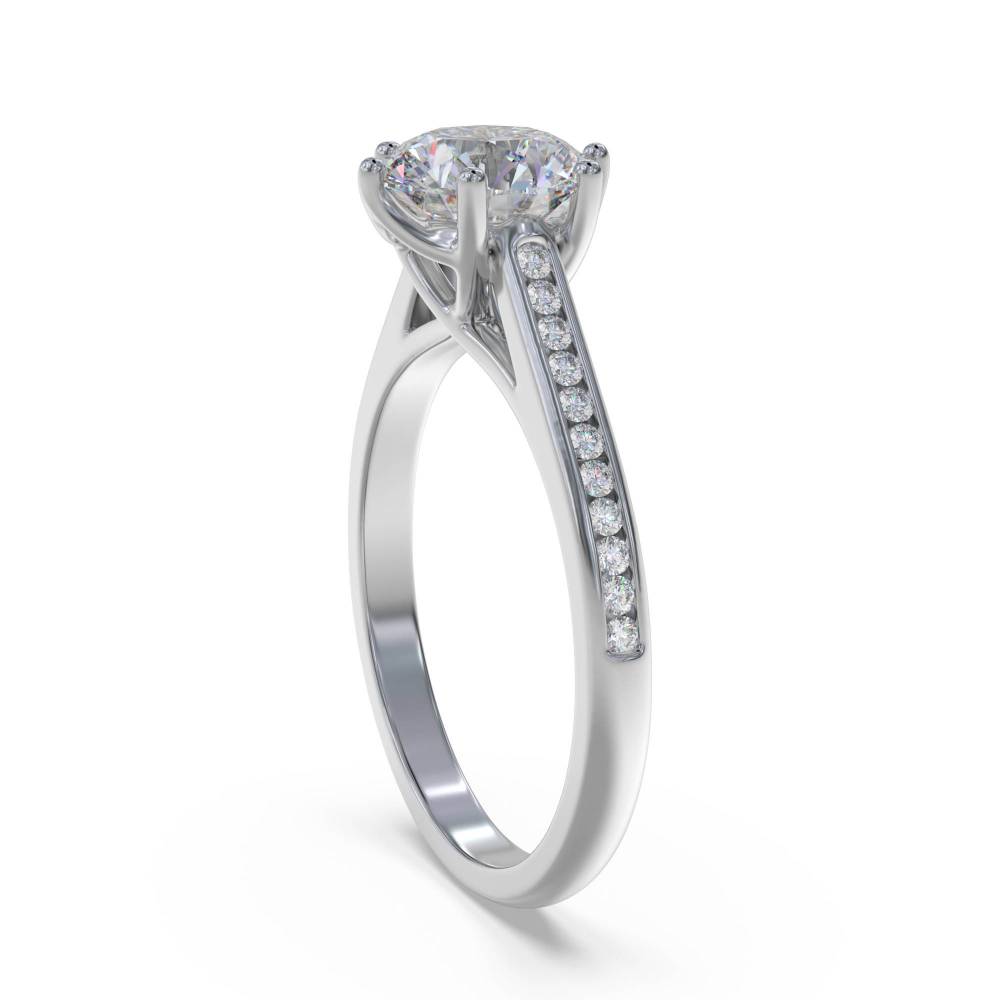 Shoulder Set Diamond Engagement Ring W