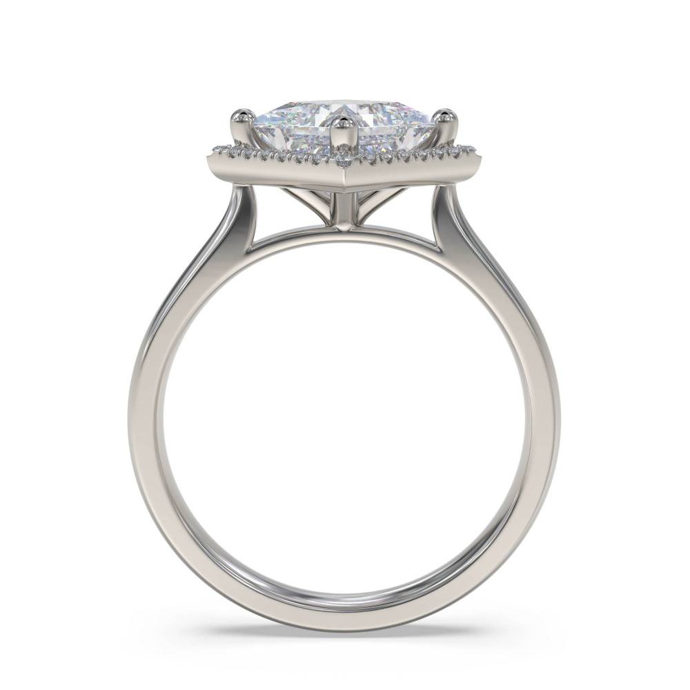 Princess Diamond Single Halo Ring P
