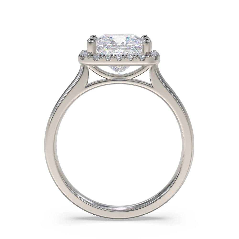 Princess Diamond Single Halo Ring P