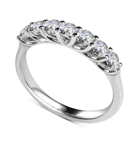 0.70CT VS/EF Round Diamond 7 Stone Ring