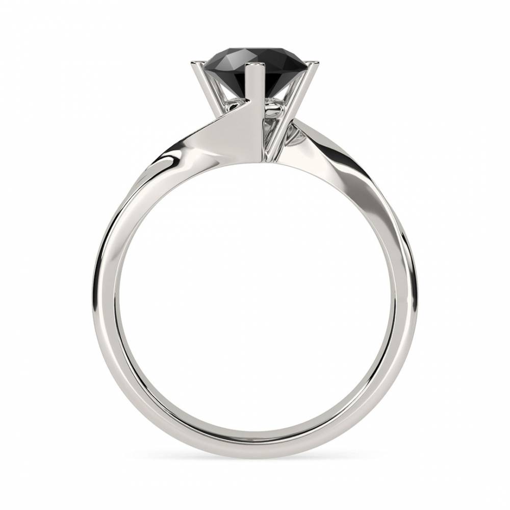 Black Diamond Solitaire Ring P