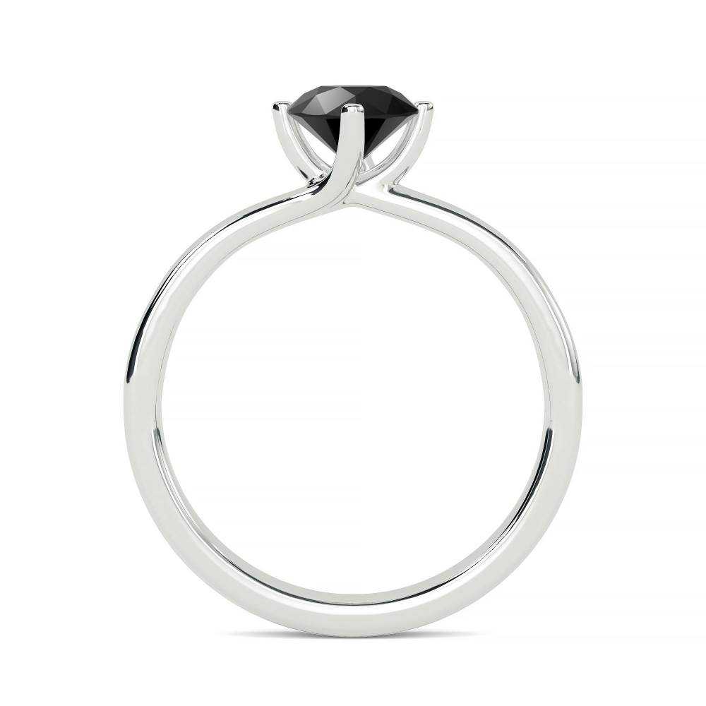 Black Diamond Solitaire Ring P