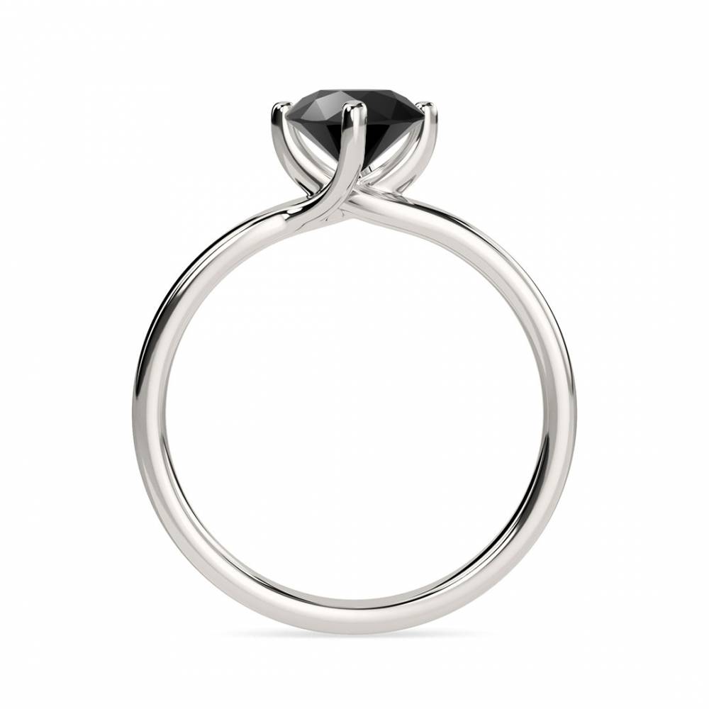 Black Diamond Solitaire Ring P