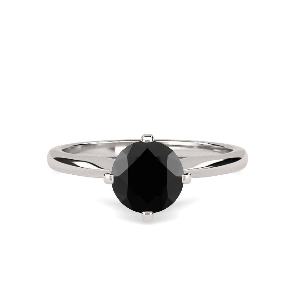 Black Diamond Solitaire Ring P