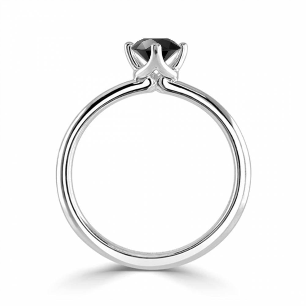 Black Diamond Solitaire Ring P