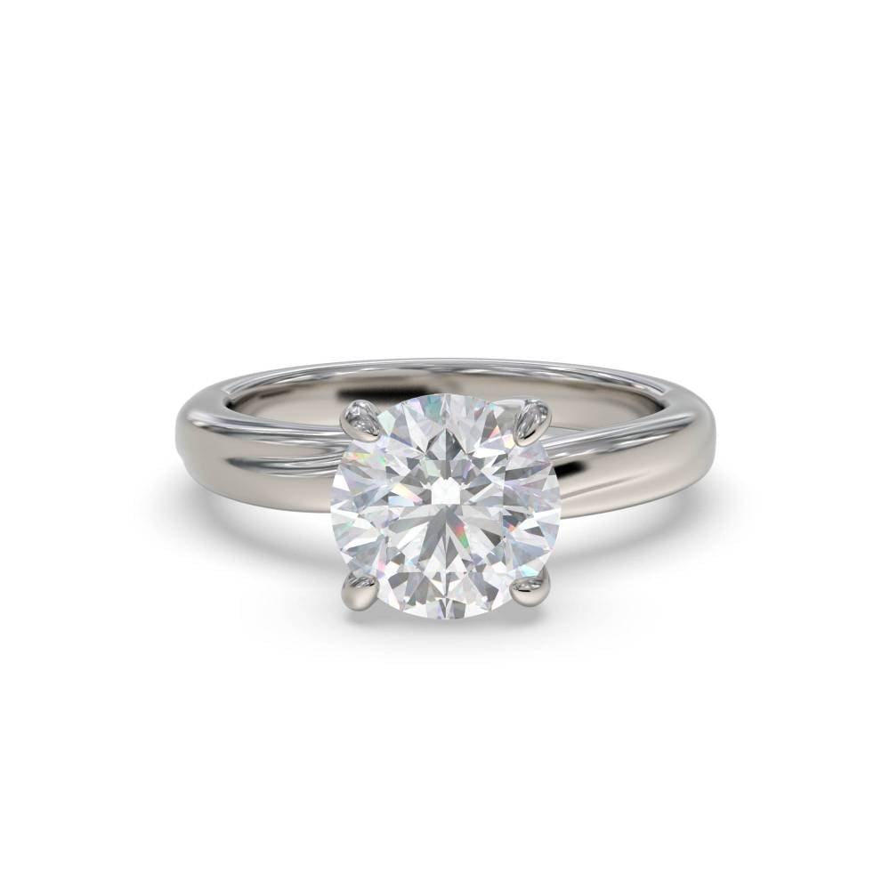 Plait Twined Round Diamond Engagement Ring P
