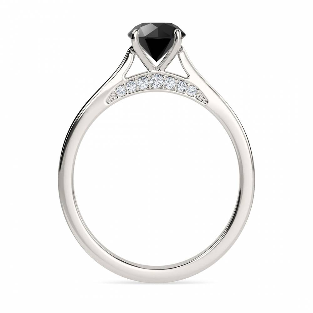 Black Diamond Solitaire Ring P