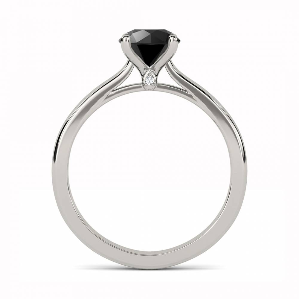 Black Diamond Solitaire Ring P