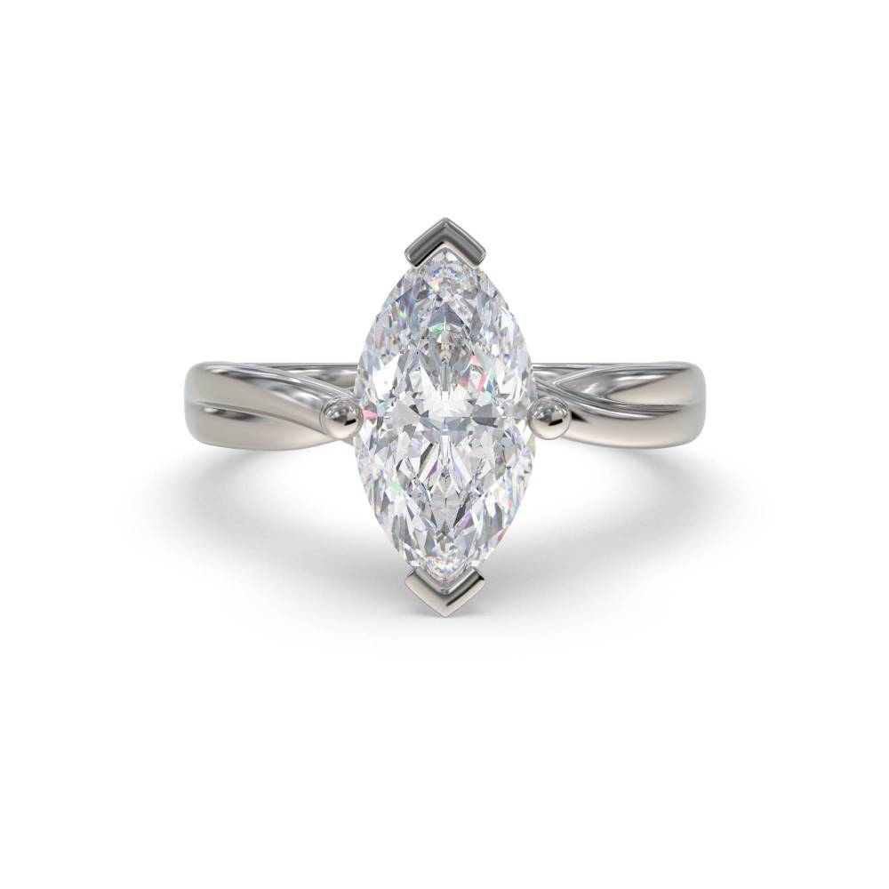 Marquise Diamond Infinity Twist Engagement Ring P