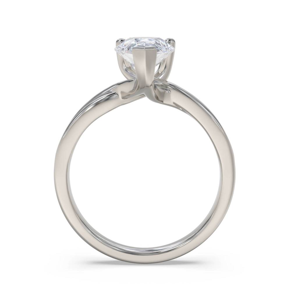 Pear Diamond Infinity Twist Engagement Ring P
