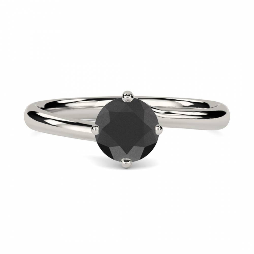 Black Diamond Solitaire Ring P