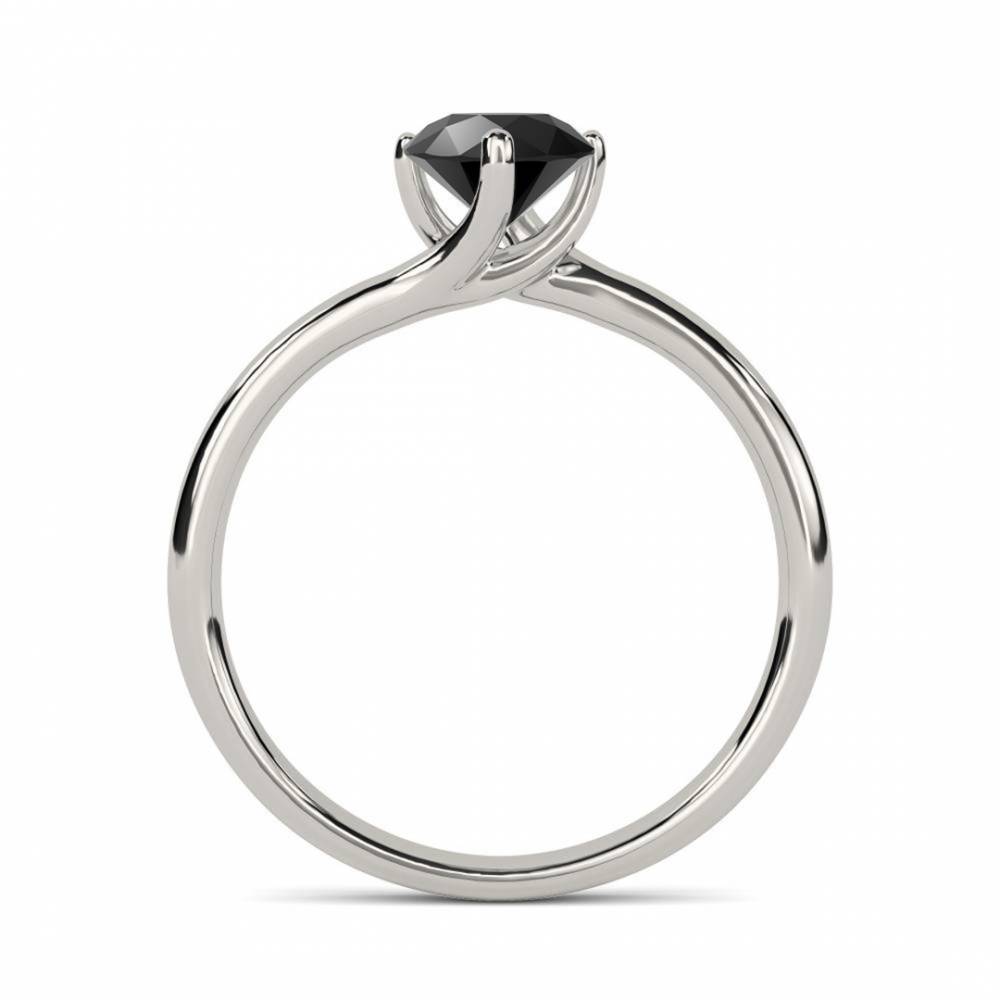 Black Diamond Solitaire Ring P