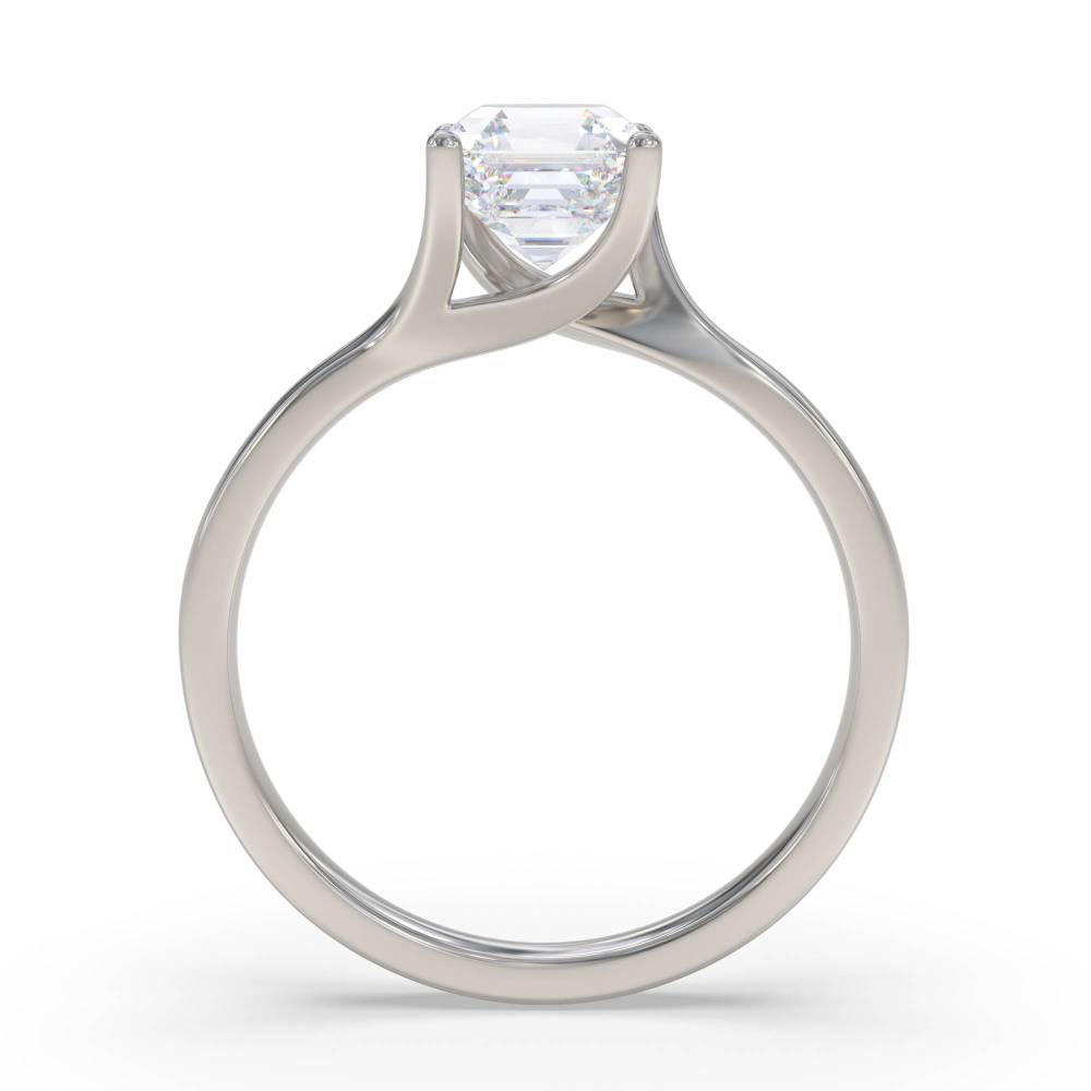 Asscher Diamond Engagement Ring P