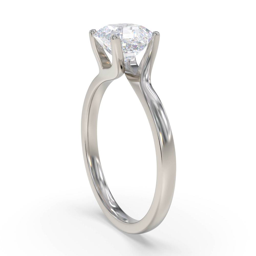 Asscher Diamond Engagement Ring P