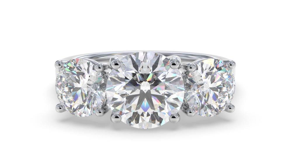 DHDOMR3145 Crossover Round Diamond Trilogy Ring W