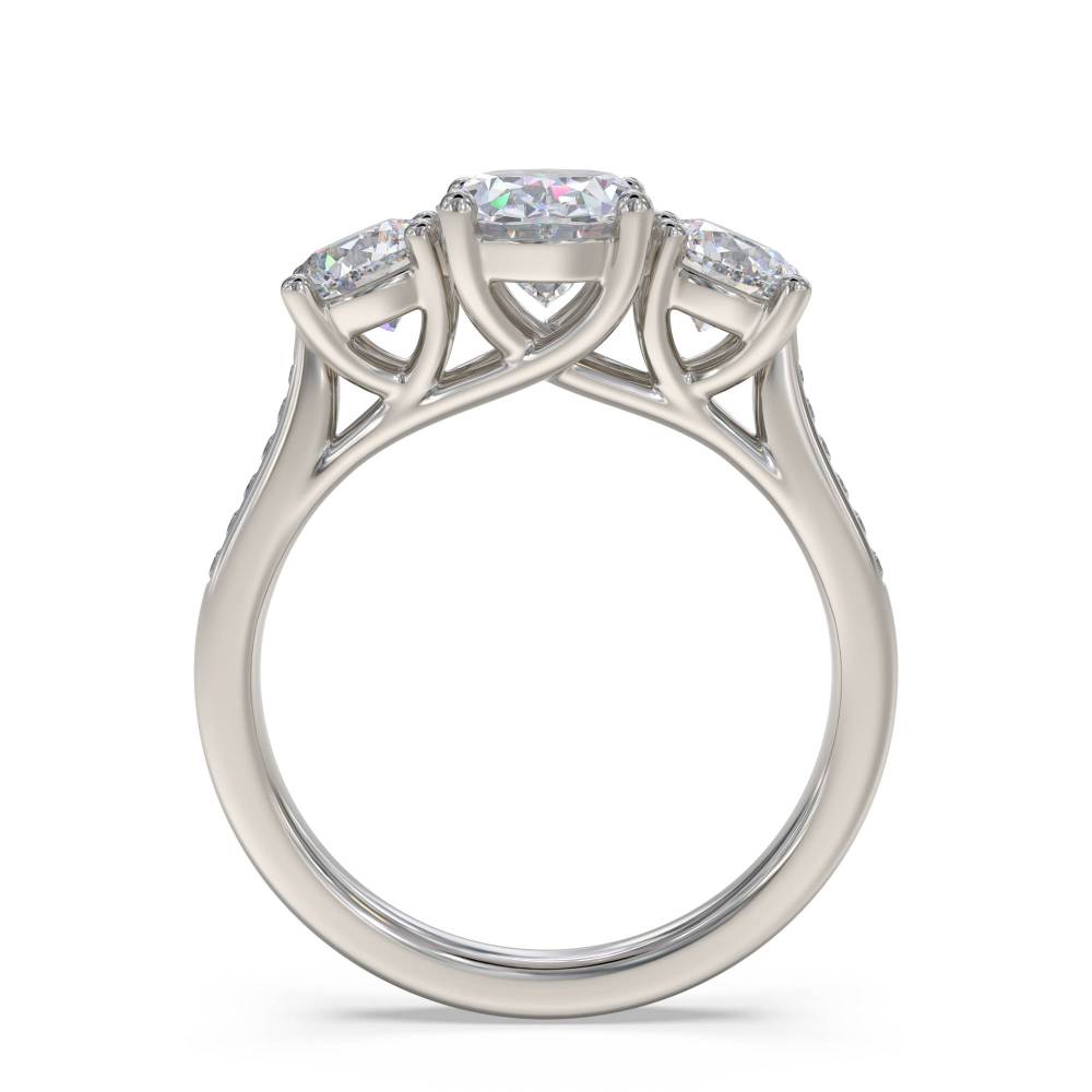 Classic Oval Diamond Trilogy Ring P