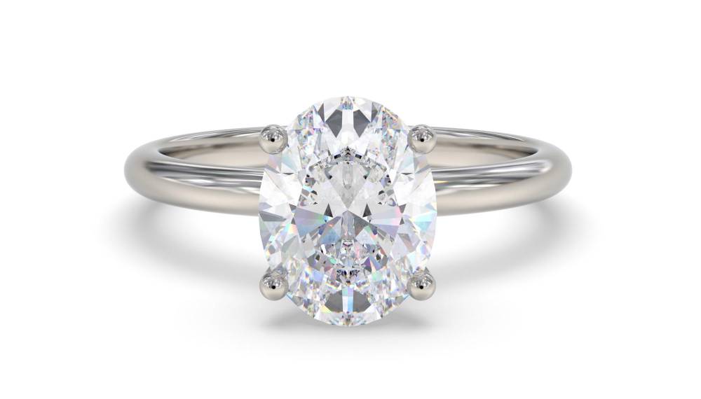 Oval Diamond Engagement Ring P