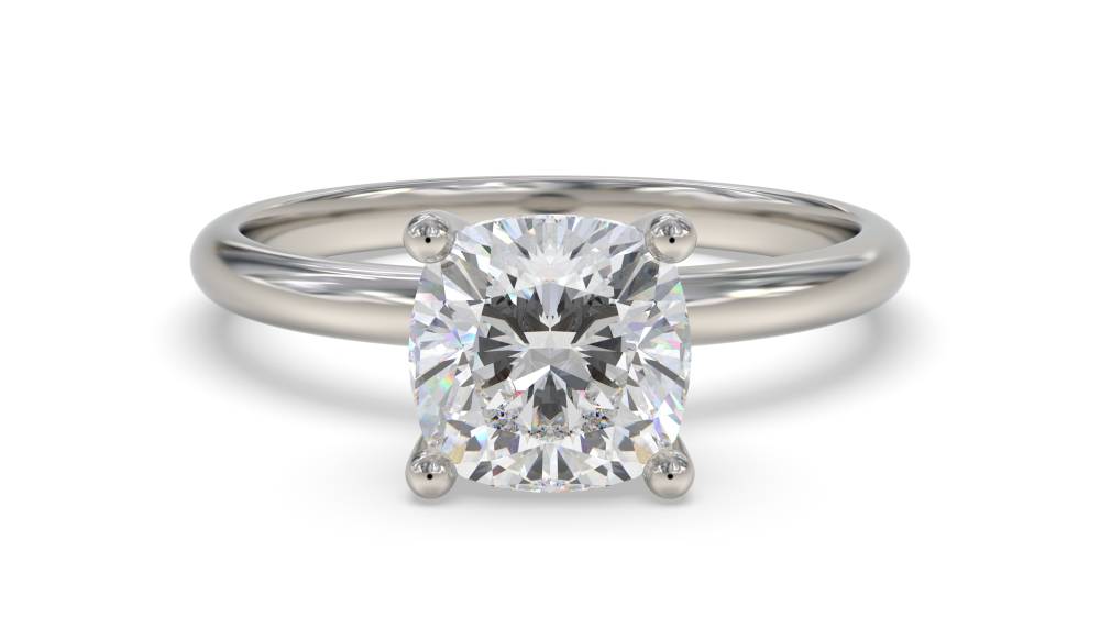 Cushion Diamond Engagement Ring set in Platinum