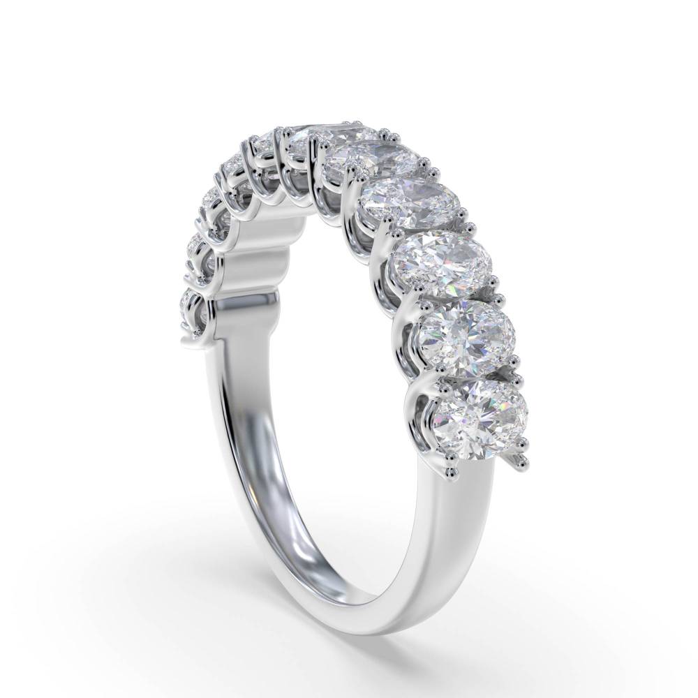 1.50Ct Oval Diamond Four Claw Eternity Ring W