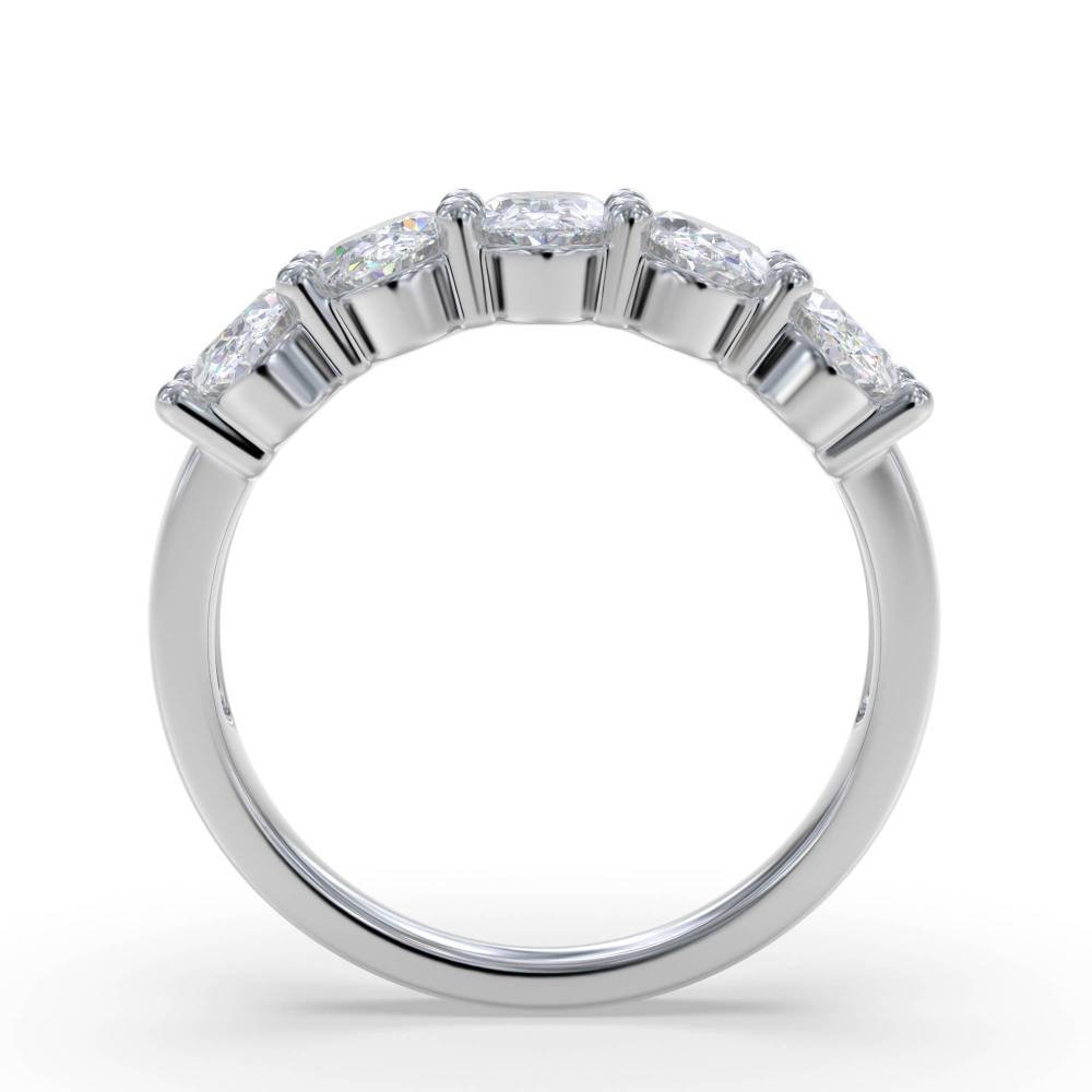 1.51Ct Oval Diamond 5 Stone Ring W