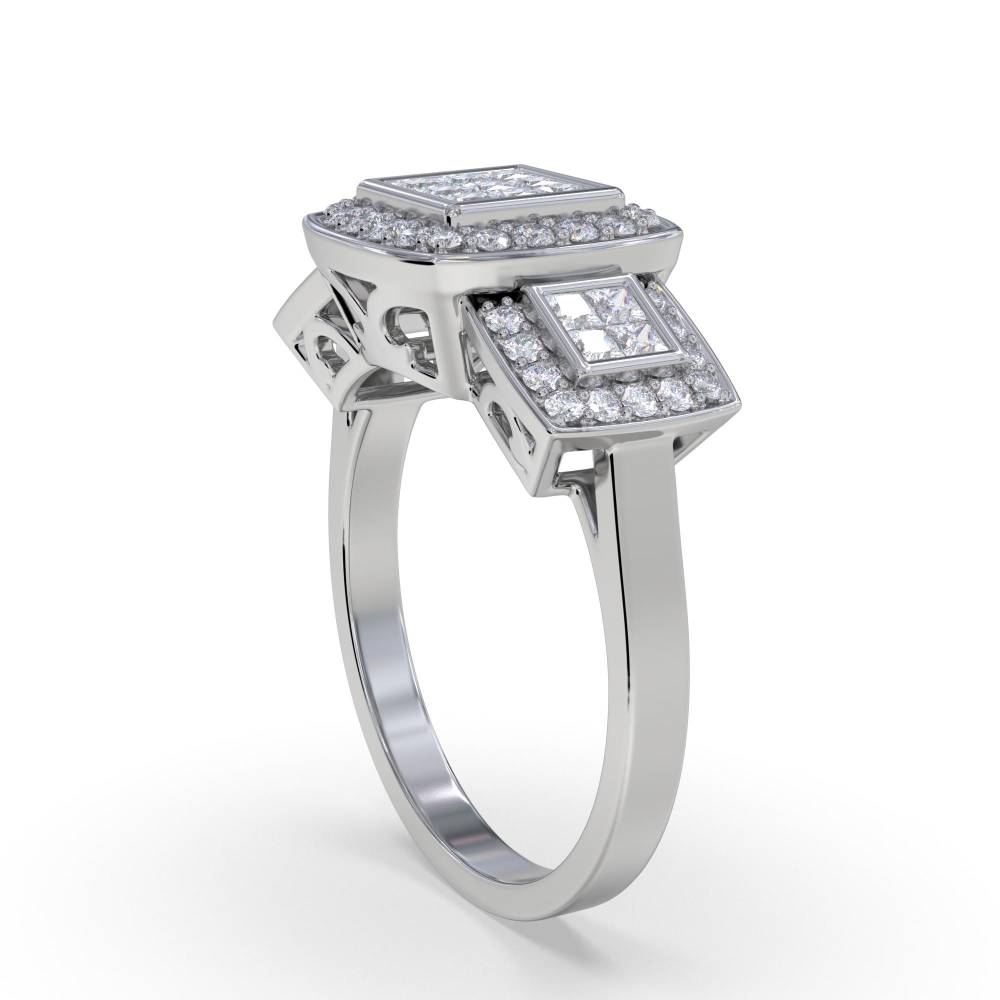 Designer Halo Diamond Cluster Ring W