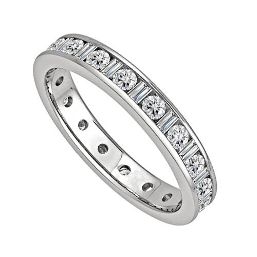3.5mm Round/Baguette Diamond Full Eternity Ring W