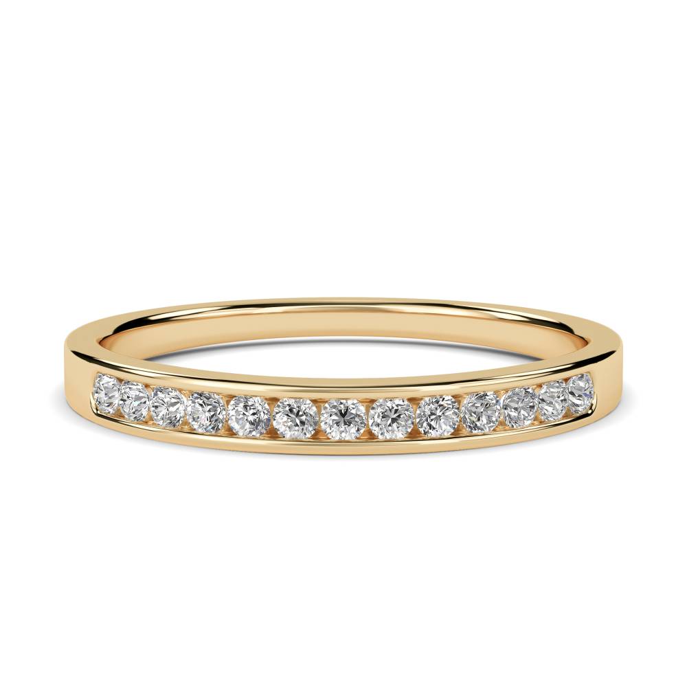 0.15ct VS/EF 2mm Round Diamond Half Eternity Ring